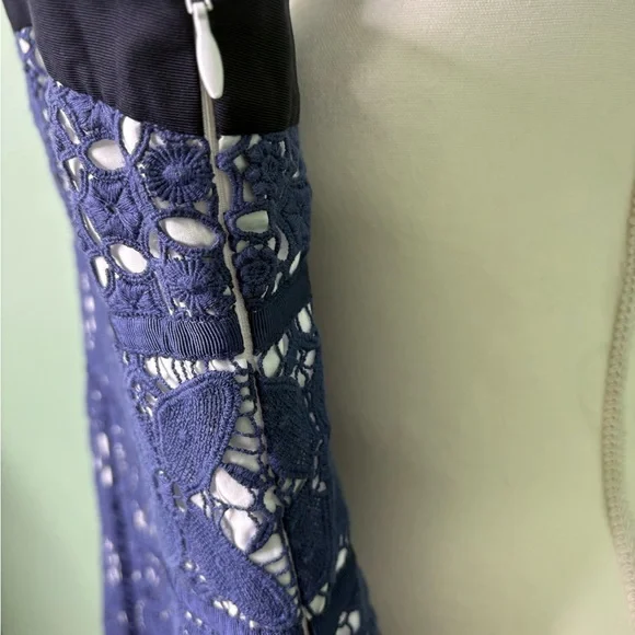 Tory Burch Navy Geometric Mini Dress - Picture 7 of 16